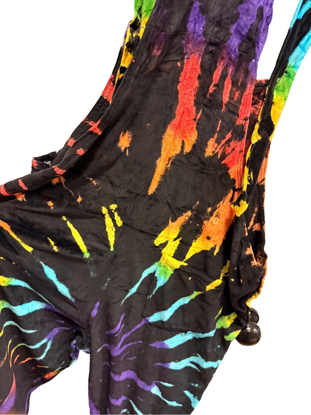 Mexicali Blues Rosalie Velour Tie Dye Overalls - NWT Size L - Picture 8 of 13